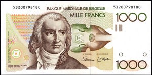 België, P144a, B587a, Morin 105a, 1000 Francs (1981)