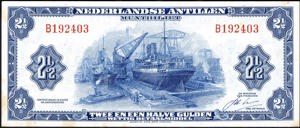 Netherlands Antilles, B101b, PL12.2c, PA1b, 2½ Gulden 1964, sign. Petronia